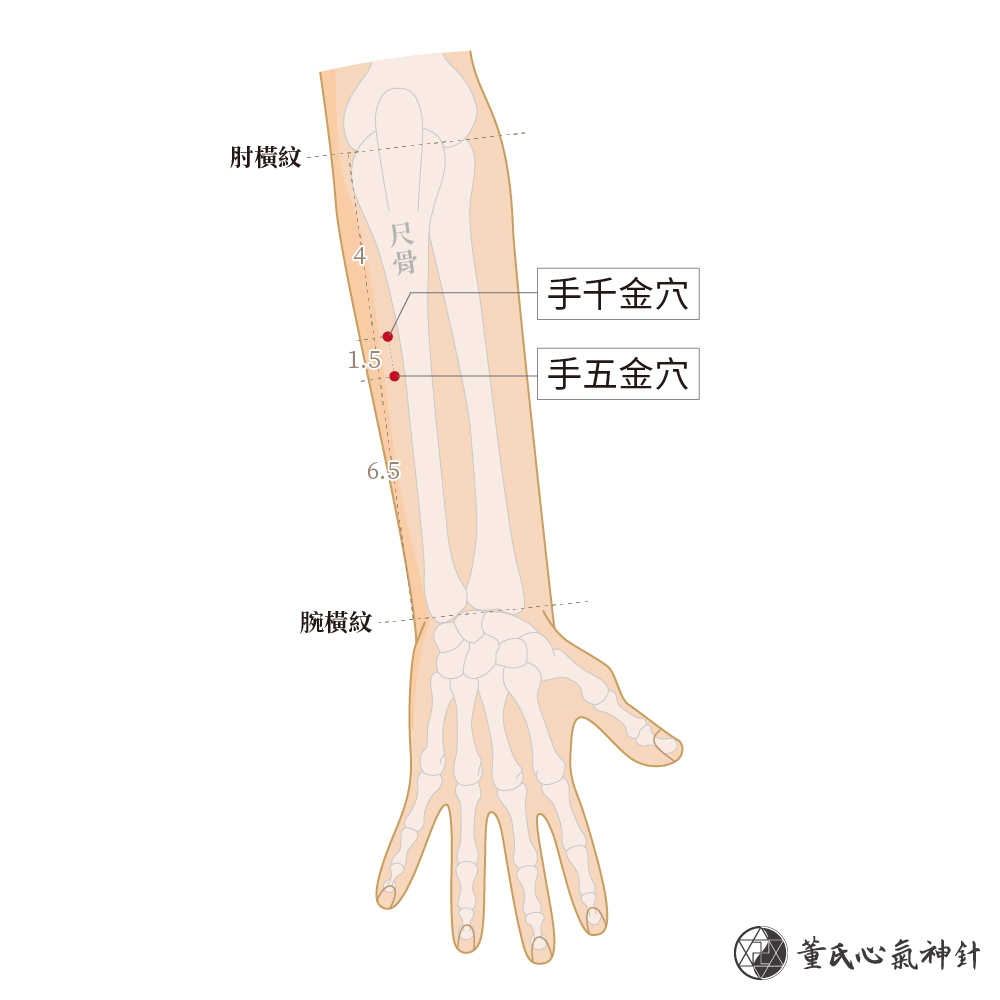 手五金穴、手千金穴